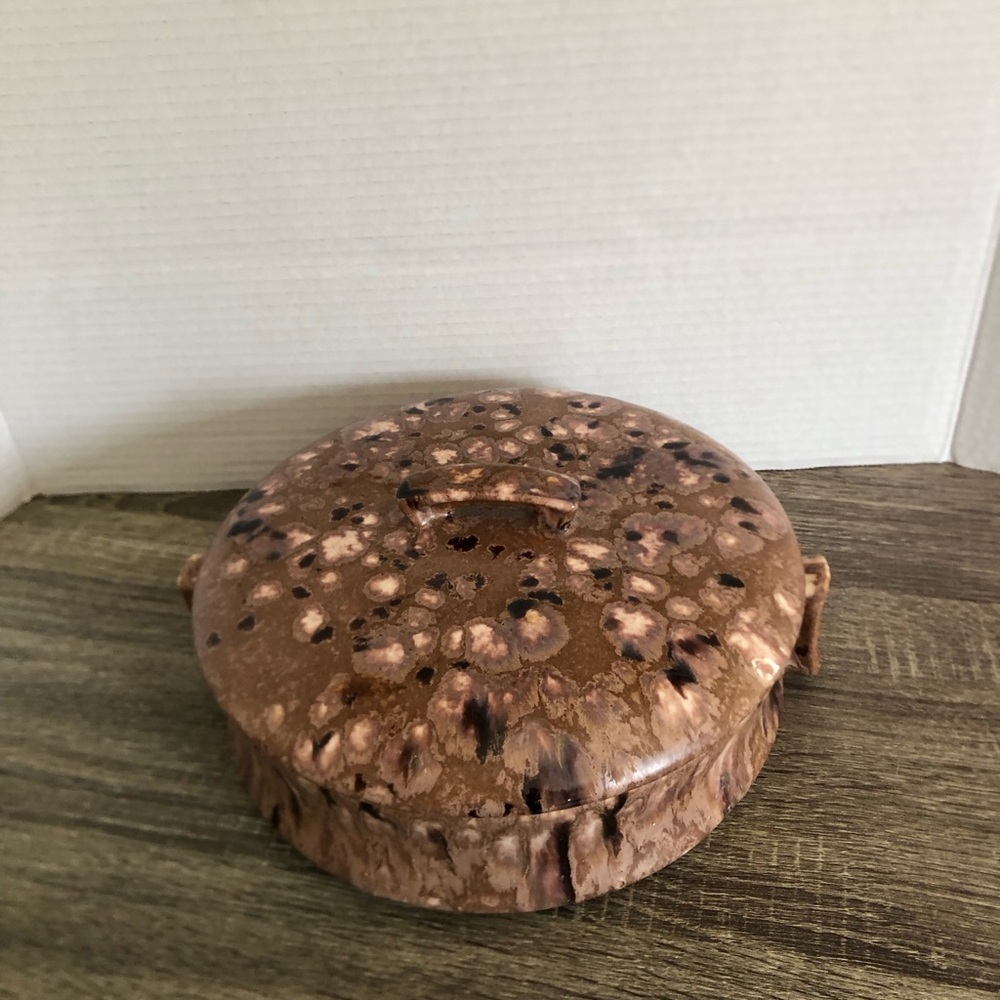 Vtg Ceramic Lidded Casserole Dish